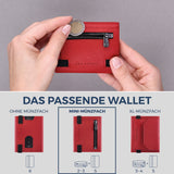 Slim Wallet mit RFID-Schutz, 5 Kartenfächer & Mini-Münzfach (Saffiano)