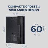 Slim Wallet mit RFID-Schutz, 5 Kartenfächer & Mini-Münzfach (Glatt)