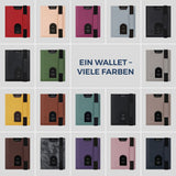 Slim Wallet mit RFID-Schutz, 5 Kartenfächer & Mini-Münzfach (Glatt)