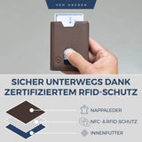 Slim Wallet mit RFID-Schutz, 5 Kartenfächer und XL-Münzfach
