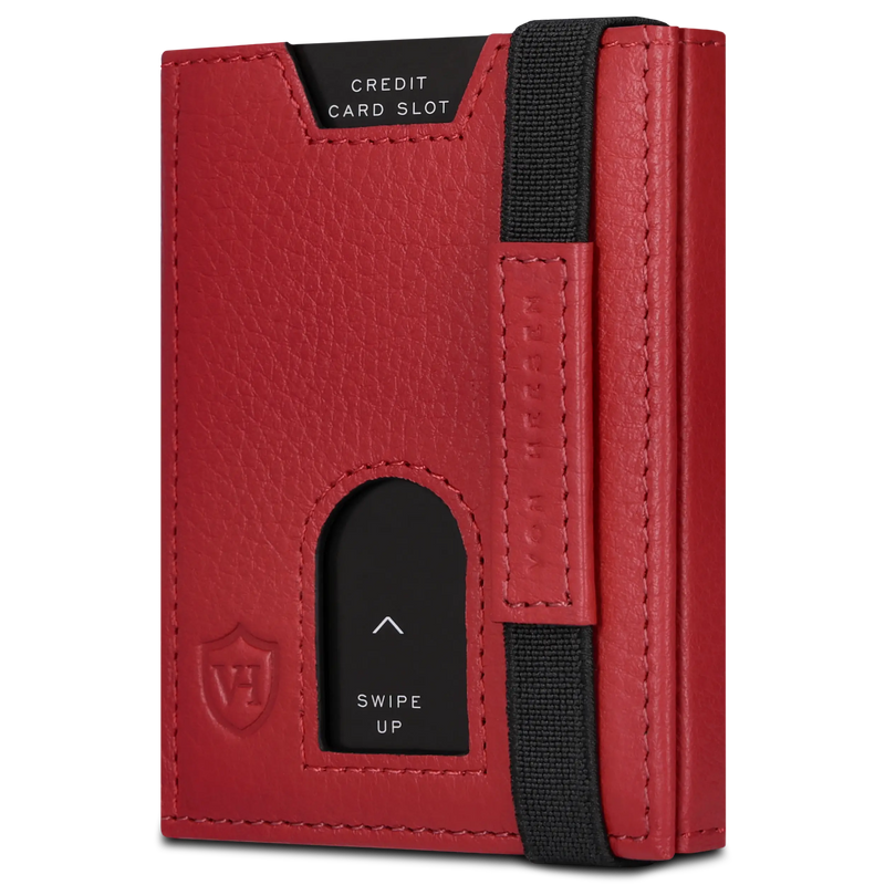 Slim Wallet mit RFID-Schutz, 5 Kartenfächer & XL-Münzfach (Genarbt)