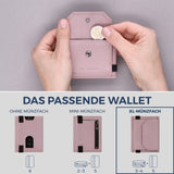 Slim Wallet mit RFID-Schutz, 5 Kartenfächer & XL-Münzfach (Genarbt)