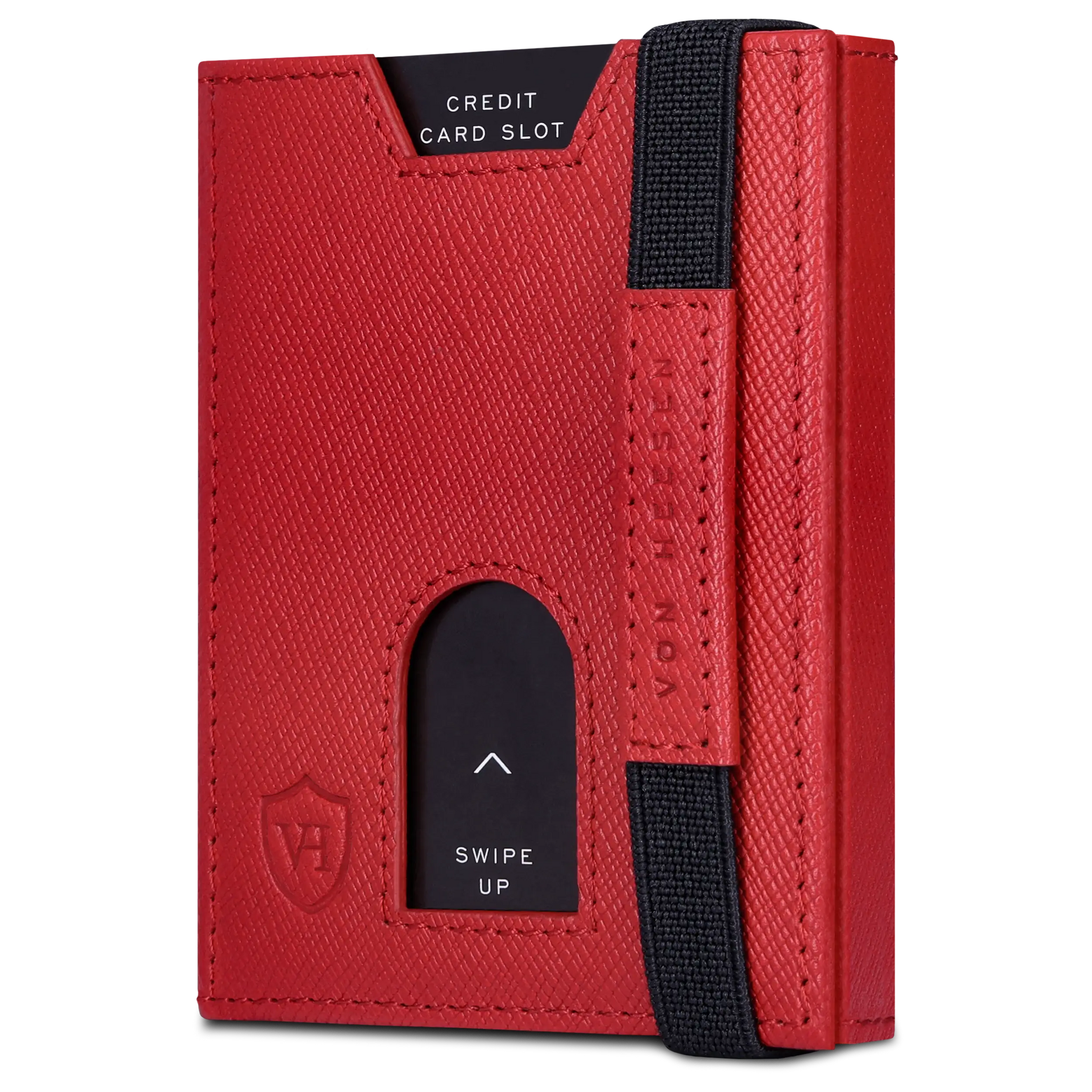 Slim Wallet mit RFID-Schutz, 5 Kartenfächer & XL-Münzfach (Saffiano)