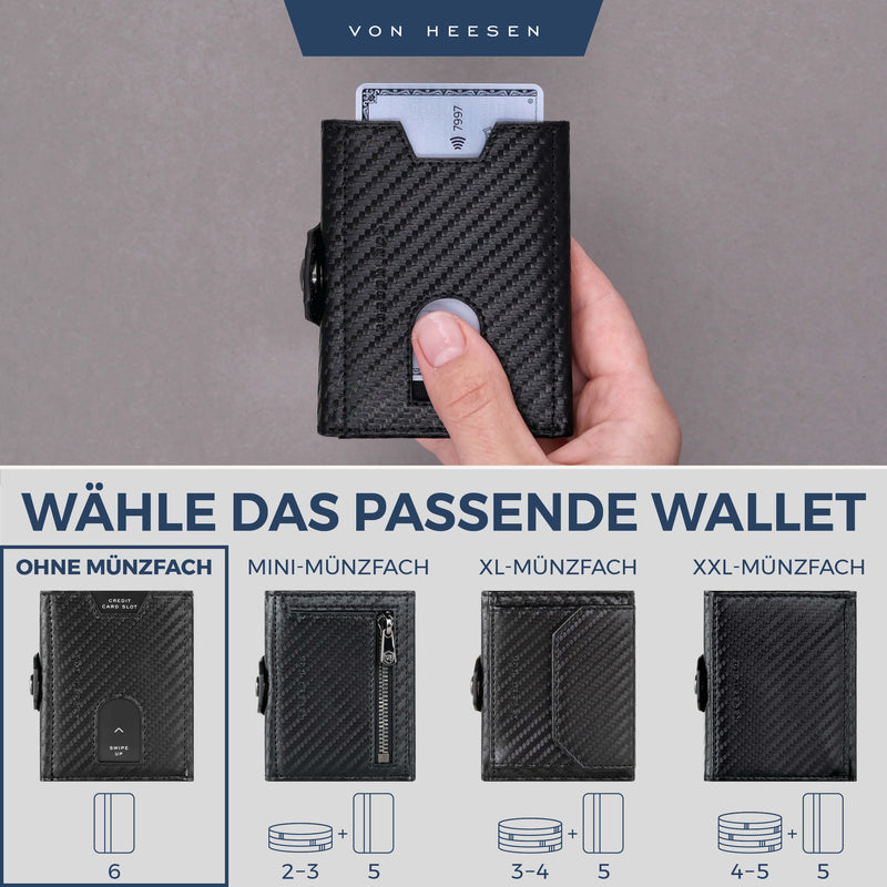 Slim Wallet mit RFID-Schutz und 6 Kartenfächer