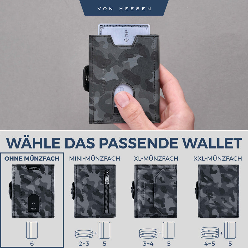 Slim Wallet mit RFID-Schutz und 6 Kartenfächer