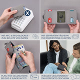 Slim Wallet mit RFID-Schutz & 6 Kartenfächer (Genarbt)