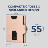 Slim Wallet mit RFID-Schutz & 6 Kartenfächer (Genarbt)
