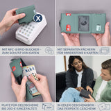Slim Wallet mit RFID-Schutz & 6 Kartenfächer (Genarbt)