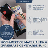 Slim Wallet mit RFID-Schutz, 5 Kartenfächer und Mini-Münzfach