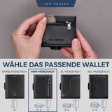 Slim Wallet mit RFID-Schutz, 5 Kartenfächer und Mini-Münzfach