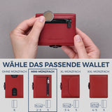 Slim Wallet mit RFID-Schutz, 5 Kartenfächer & Mini-Münzfach (Genarbt)