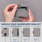 Slim Wallet mit RFID-Schutz, 5 Kartenfächer & Mini-Münzfach (Genarbt)