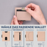 Slim Wallet mit RFID-Schutz, 5 Kartenfächer & Mini-Münzfach (Genarbt)