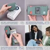 Slim Wallet mit RFID-Schutz, 5 Kartenfächer & Mini-Münzfach (Genarbt)