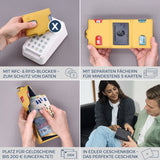 Slim Wallet mit RFID-Schutz, 5 Kartenfächer & Mini-Münzfach (Genarbt)