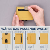Slim Wallet mit RFID-Schutz, 5 Kartenfächer & Mini-Münzfach (Genarbt)