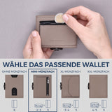 Slim Wallet mit RFID-Schutz, 5 Kartenfächer & Mini-Münzfach (Genarbt)