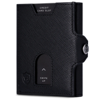 Slim Wallet mit RFID-Schutz, 5 Kartenfächer & Mini-Münzfach (Saffiano)