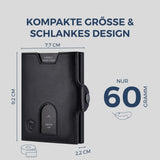 Slim Wallet mit RFID-Schutz, 5 Kartenfächer & Mini-Münzfach (Glatt)