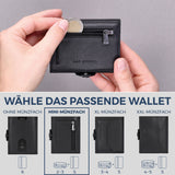 Slim Wallet mit RFID-Schutz, 5 Kartenfächer & Mini-Münzfach (Glatt)