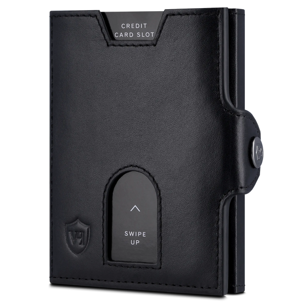 Slim Wallet mit RFID-Schutz, 5 Kartenfächer & Mini-Münzfach (Glatt)