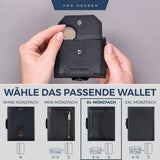 Slim Wallet mit RFID-Schutz, 5 Kartenfächer und XL-Münzfach