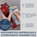 Slim Wallet mit RFID-Schutz, 5 Kartenfächer & XL-Münzfach (Genarbt)