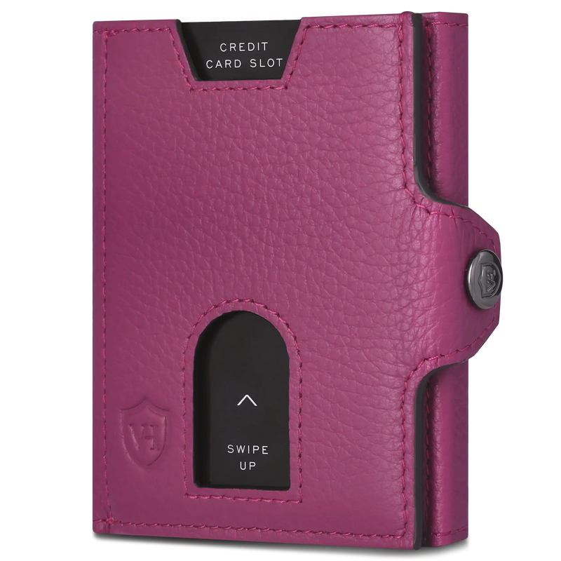 Slim Wallet mit RFID-Schutz, 5 Kartenfächer & XL-Münzfach (Genarbt)