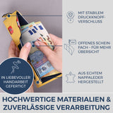 Slim Wallet mit RFID-Schutz, 5 Kartenfächer & XL-Münzfach (Genarbt)