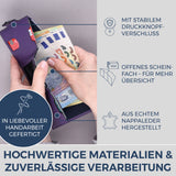 Slim Wallet mit RFID-Schutz, 5 Kartenfächer & XL-Münzfach (Genarbt)
