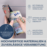 Slim Wallet mit RFID-Schutz, 5 Kartenfächer & XL-Münzfach (Genarbt)