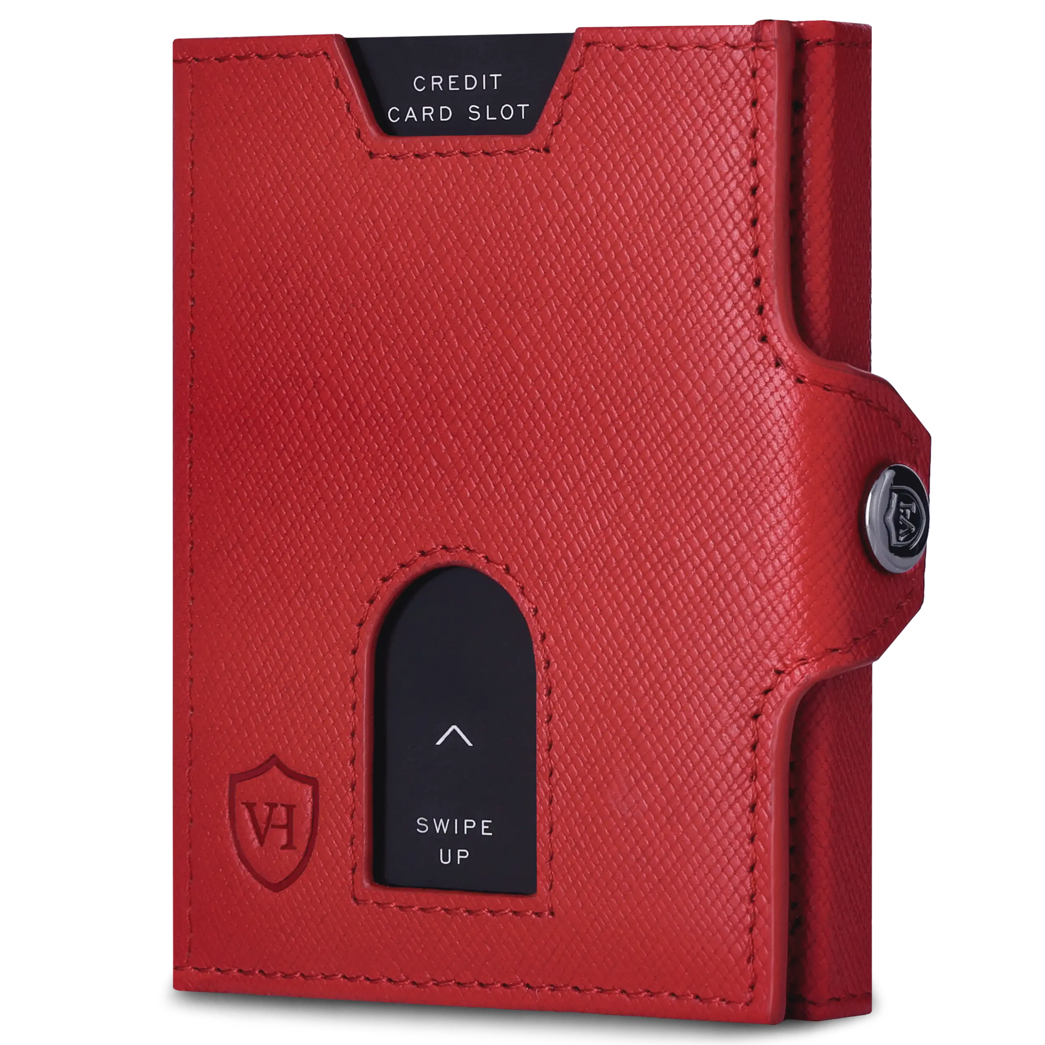 Slim Wallet mit RFID-Schutz, 5 Kartenfächer & XL-Münzfach (Saffiano)