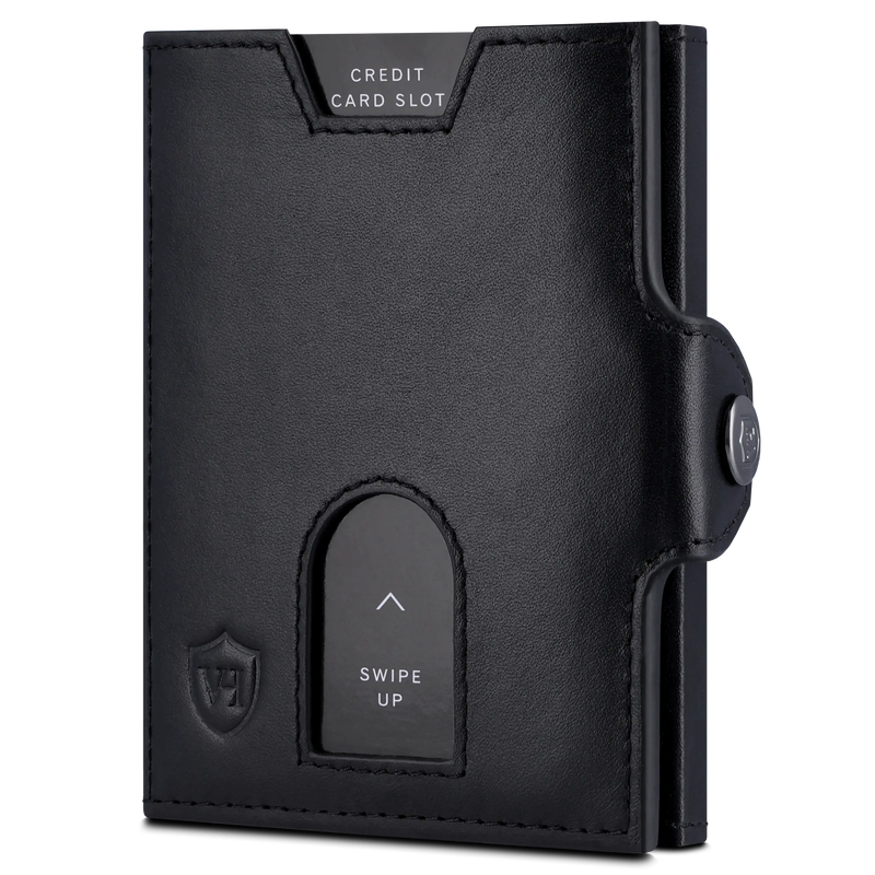 Slim Wallet mit RFID-Schutz, 5 Kartenfächer & XL-Münzfach (Glatt)