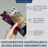 Slim Wallet mit RFID-Schutz, 5 Kartenfächer und XXL-Münzfach
