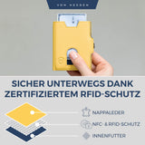 Slim Wallet mit RFID-Schutz, 5 Kartenfächer und XXL-Münzfach