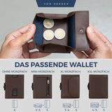 Slim Wallet mit RFID-Schutz, 5 Kartenfächer und XXL-Münzfach