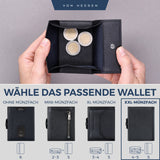 Slim Wallet mit RFID-Schutz, 5 Kartenfächer und XXL-Münzfach