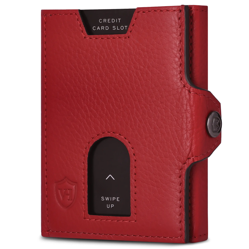 Slim Wallet mit RFID-Schutz, 5 Kartenfächer & XXL-Münzfach (Genarbt)