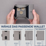 Slim Wallet mit RFID-Schutz, 5 Kartenfächer & XXL-Münzfach (Genarbt)
