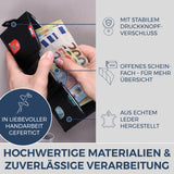 Slim Wallet mit RFID-Schutz, 5 Kartenfächer & XXL-Münzfach (Glatt)