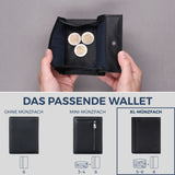 Geldbörse mit RFID-Schutz, 8 Kartenfächer und XXL-Münzfach