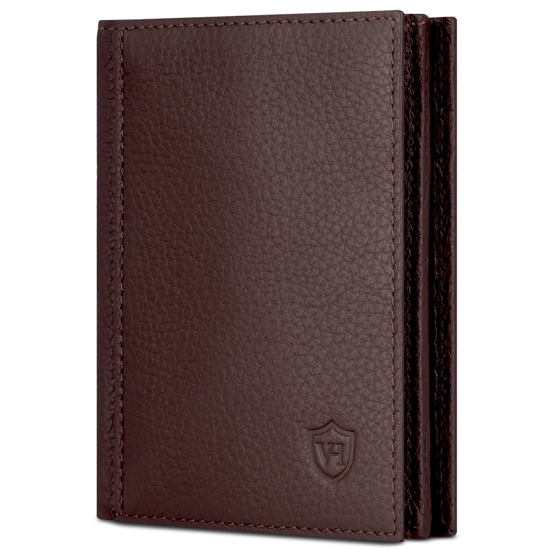 Geldbörse mit RFID-Schutz, 8 Kartenfächer und XXL-Münzfach (Genarbt)