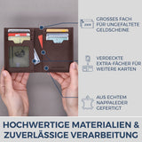 Geldbörse mit RFID-Schutz, 8 Kartenfächer und XXL-Münzfach