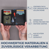 Geldbörse mit RFID-Schutz, 8 Kartenfächer und XXL-Münzfach