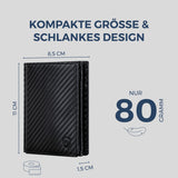 Geldbörse mit RFID-Schutz, 8 Kartenfächer und XXL-Münzfach