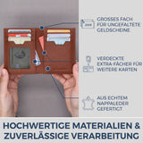 Geldbörse mit RFID-Schutz, 8 Kartenfächer und XXL-Münzfach