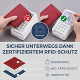 Geldbörse mit RFID-Schutz, 8 Kartenfächer und XXL-Münzfach