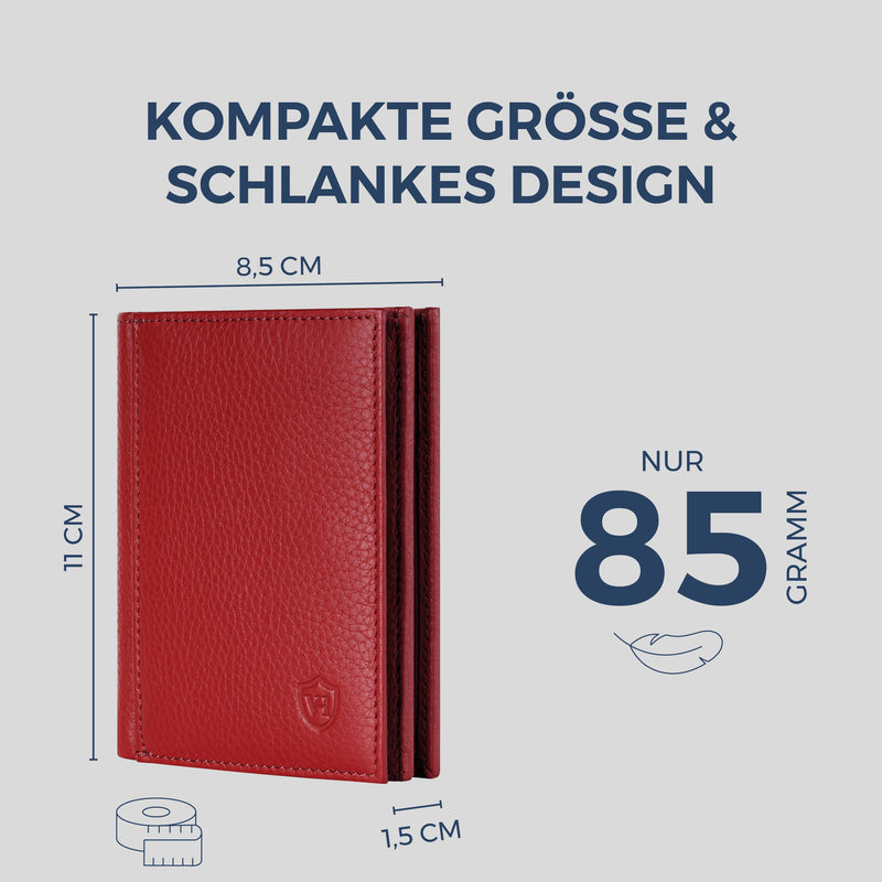 Geldbörse mit RFID-Schutz, 8 Kartenfächer und XXL-Münzfach
