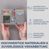 Geldbörse mit RFID-Schutz, 8 Kartenfächer und XXL-Münzfach