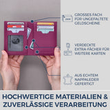 Geldbörse mit RFID-Schutz, 8 Kartenfächer und XXL-Münzfach